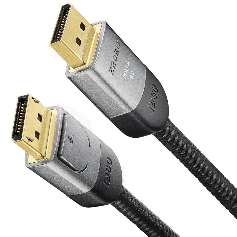 Zeskit Maya 80Gbps DisplayPort 2.1 Cable DP80 (6.5ft 2m) - Image 1
